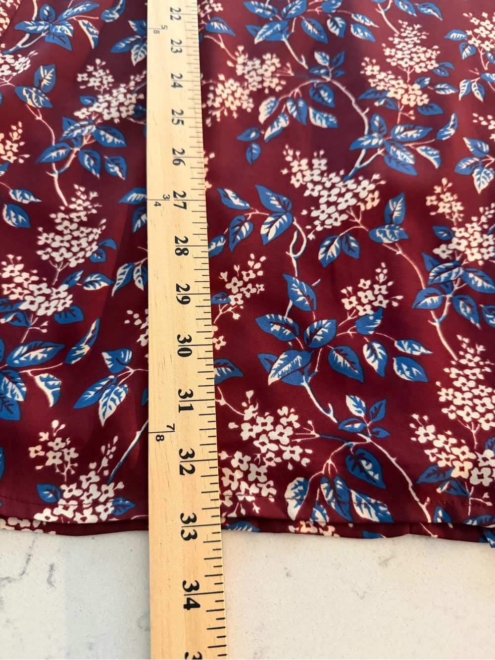 Madewell Burgundy Floral V-Neck Mini Dress size 0 - Picture 14 of 14